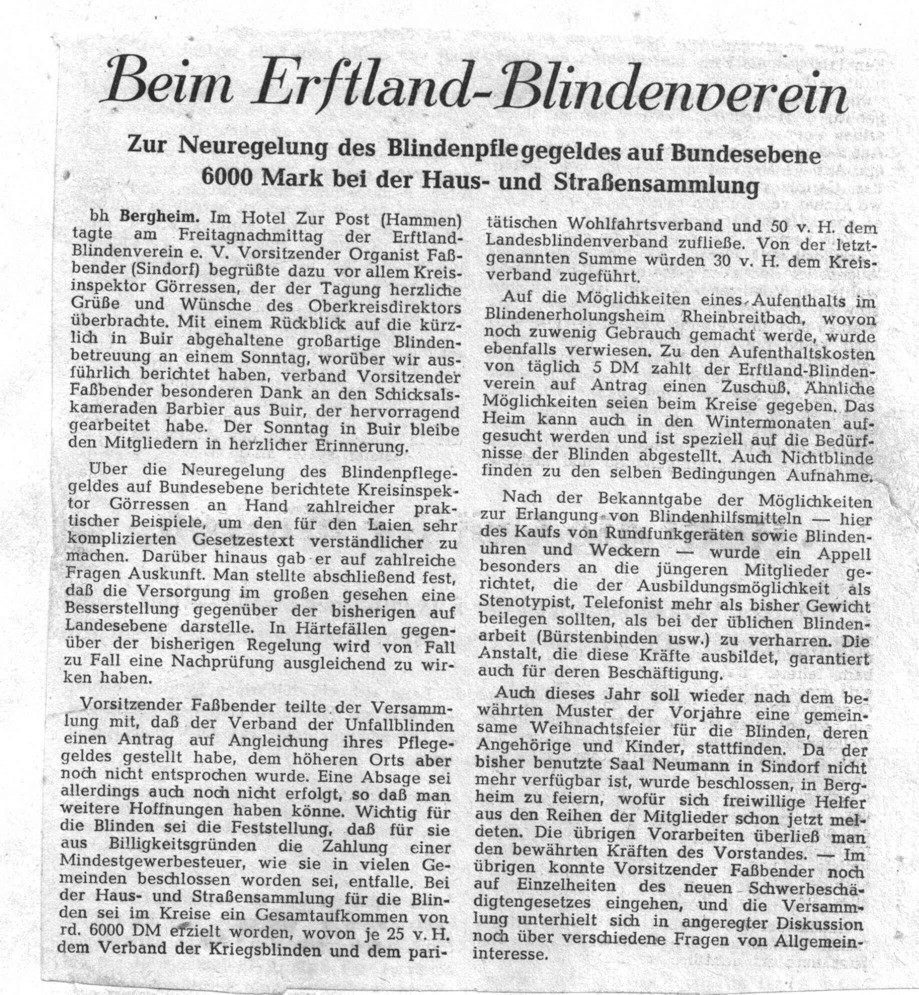 Beim Erftland Blindenverein